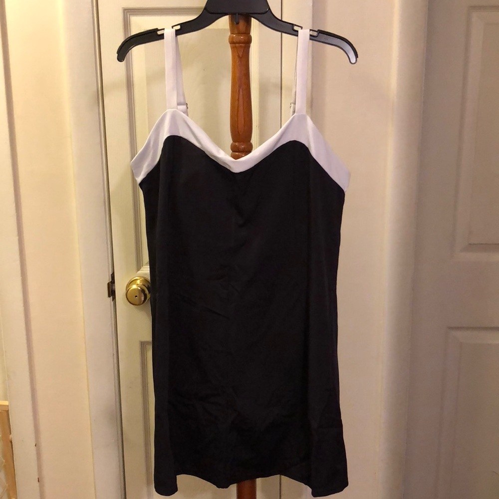 NWT Black and White Swim Dress